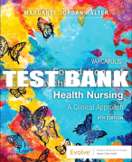 Test Bank For Varcarolis' Foundations of Psychiatric-Mental Health Nursing, 9th - 2022 All Chapters