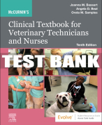 Test Bank For McCurnin's Clinical Textbook for Veterinary Technicians and Nurses, 10th - 2022 All Chapters