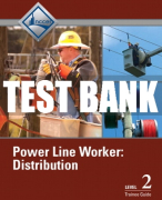Test Bank For Power Line Worker Distribution, Level 2 1st Edition All Chapters