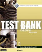 Test Bank For Millwright, Level 4 (in Spanish) 3rd Edition All Chapters