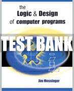 Test Bank For Logic and Design of Computer Programs 1st Edition All Chapters