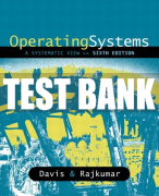 Test Bank For Operating Systems: A Systematic View 6th Edition All Chapters