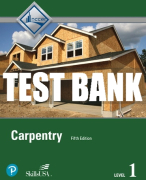 Test Bank For Carpentry, Level 1 5th Edition All Chapters