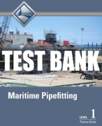 Test Bank For Maritime Pipefitting, Level 1 1st Edition All Chapters