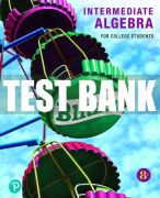 Test Bank For Intermediate Algebra for College Students 8th Edition All Chapters