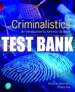 Test Bank For Criminalistics: An Introduction to Forensic Science 13th Edition All Chapters