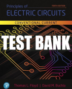 Test Bank For Principles of Electric Circuits: Conventional Current Version 10th Edition All Chapters