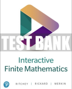 Test Bank For Interactive Finite Mathematics 1st Edition All Chapters