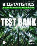 Test Bank For Biostatistics for the Biological and Health Sciences 3rd Edition All Chapters