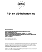 Pijn en pijnbehandeling Samenvatting 
