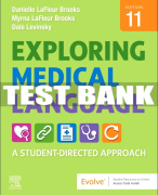 Test Bank For Exploring Medical Language, 11th - 2022 All Chapters