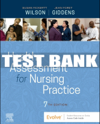 Test Bank For Health Assessment for Nursing Practice, 7th - 2022 All Chapters