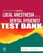 Test Bank For Local Anesthesia for the Dental Hygienist, 3rd - 2022 All Chapters