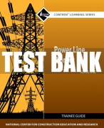 Test Bank For Power Line Worker, Level 1 1st Edition All Chapters