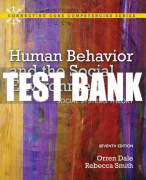 Test Bank For Human Behavior and the Social Environment: Social Systems Theory 7th Edition All Chapters