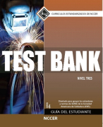 Test Bank For Welding, Level 3 (in Spanish) 4th Edition All Chapters