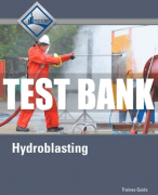 Test Bank For Hydroblasting 2nd Edition All Chapters