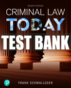 Test Bank For Criminal Law Today 7th Edition All Chapters