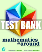 Test Bank For Mathematics All Around 7th Edition All Chapters