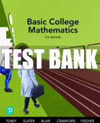 Test Bank For Basic College Mathematics 9th Edition All Chapters