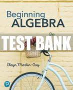 Test Bank For Beginning Algebra 8th Edition All Chapters