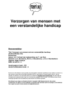 Verzorgen van mensen met een verstandelijke handicap Samenvatting 