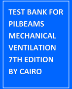Test Bank for Pilbeams Mechanical Ventilation 7th Edition by Cairo.