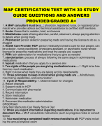 MAP CERTIFICATION TEST WITH 30 STUDY GUIDE QUESTIONS AND ANSWERS PROVIDED/GRADED A+