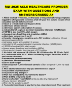 RQI 2025 ACLS HEALTHCARE PROVIDER EXAM WITH QUESTIONS AND ANSWERS/GRADED A+ 