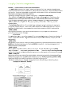 Samenvatting Supply Chain Management