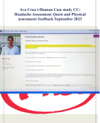 Ava Cruz i-Human Case study CC:  Headache Assessment Quest and Physical  assessment feedback September 202