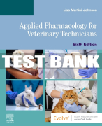 Test Bank For Applied Pharmacology for Veterinary Technicians, 6th - 2021 All Chapters