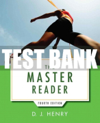 Test Bank For Master Reader, The 4th Edition All Chapters