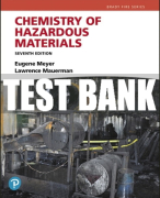 Test Bank For Chemistry of Hazardous Materials 7th Edition All Chapters
