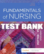 Test Bank For Fundamentals of Nursing All Chapters