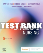 Test Bank For Introduction to Critical Care Nursing, 8th - 2021 All Chapters