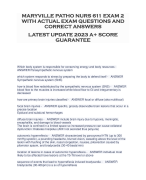 MARYVILLE PATHO NURS 611 EXAM 2  WITH ACTUAL EXAM QUESTIONS AND  CORRECT ANSWERS  LATEST UPDATE 2023 A+ SCORE  GUARANTEE