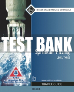 Test Bank For Sprinkler Fitting, Level 3 3rd Edition All Chapters