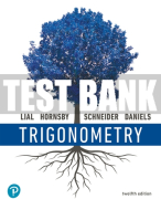 Test Bank For Trigonometry 12th Edition All Chapters