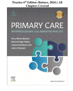 Test Bank for Primary Care: A Collaborative Practice 6th Edition (Buttaro, 2024) | All Chapters Covered