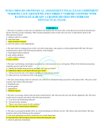 NURS 190|NURS 190 PHYSICAL ASSESSMENT FINAL EXAM (2 DIFFERENT VERSIONS A & B ) QUESTIONS AND CORRECT VERIFIED ANSWERS  WITH RATIONALES ALREADY A GRADED 2023-2024 UPDATE|BRAND NEW!!
