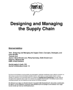 Designing and managing supply chain Samenvatting