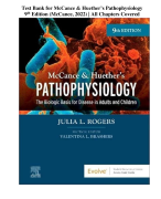 Test Bank for McCance & Huether’s Pathophysiology 9th Edition (McCance, 2022) | All Chapters Covered