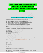 TEST BANK PHILOSOPHIES AND THEORIES FOR ADVANCED NURSING PRACTICE 3RD EDITION BUTTS   