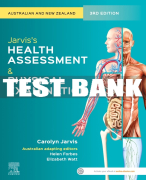 Test Bank For Jarvis's Health Assessment and Physical Examination All Chapters