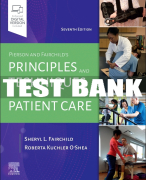 Test Bank For Pierson and Fairchild's Principles & Techniques of Patient Care, 7th - 2023 All Chapters