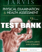 Test Bank For Physical Examination and Health Assessment, 9th - 2024 All Chapters