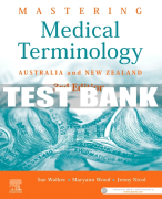 Test Bank For Mastering Medical Terminology, 3rd - 2021 All Chapters