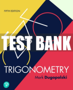 Test Bank For Trigonometry 5th Edition All Chapters
