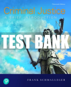 Test Bank For Criminal Justice: A Brief Introduction 13th Edition All Chapters